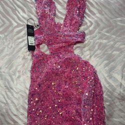 Pink Shiny Dress Fashion Nova 