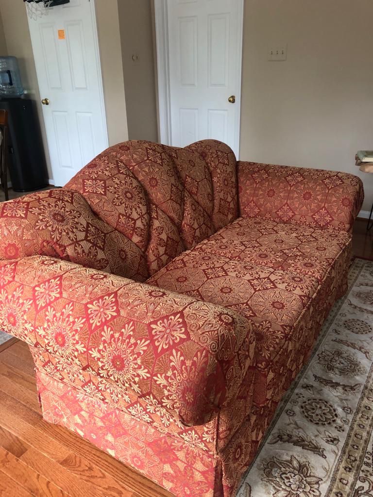 Sofa set (2 sofas, 1 love seat, 1 chair, and ottoman)