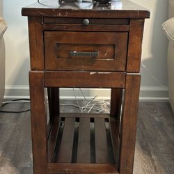 WOODED SIDE TABLE/NIGHT STAND- SET OF TWO