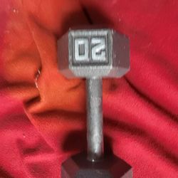SINGLE  20LB HEXHEAD DUMBBELLS
 TOTAL 20LB
11525 S HALSTED dunkin donuts
20$   CASH ONLY  AS IS