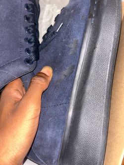 Navy Blue Suede oversized Alexander mqueens