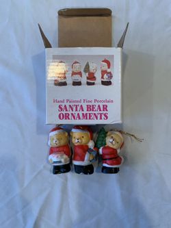 Santa bear ornaments (3pc) Christmas Decorations