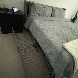King size platform bed