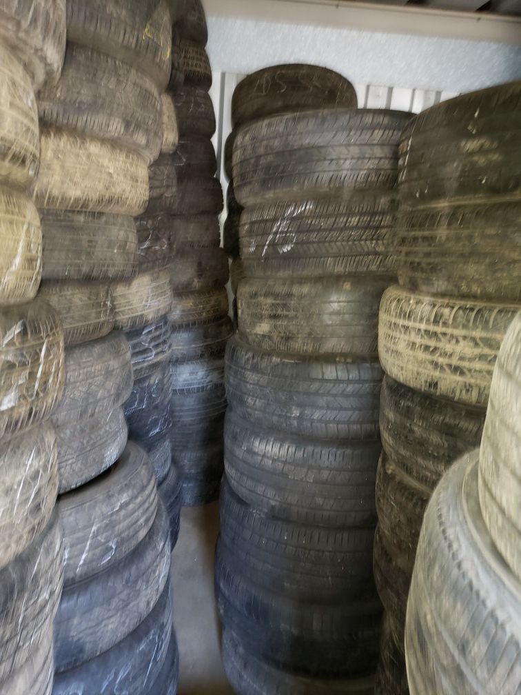 All sizes of used tires from Junk yard