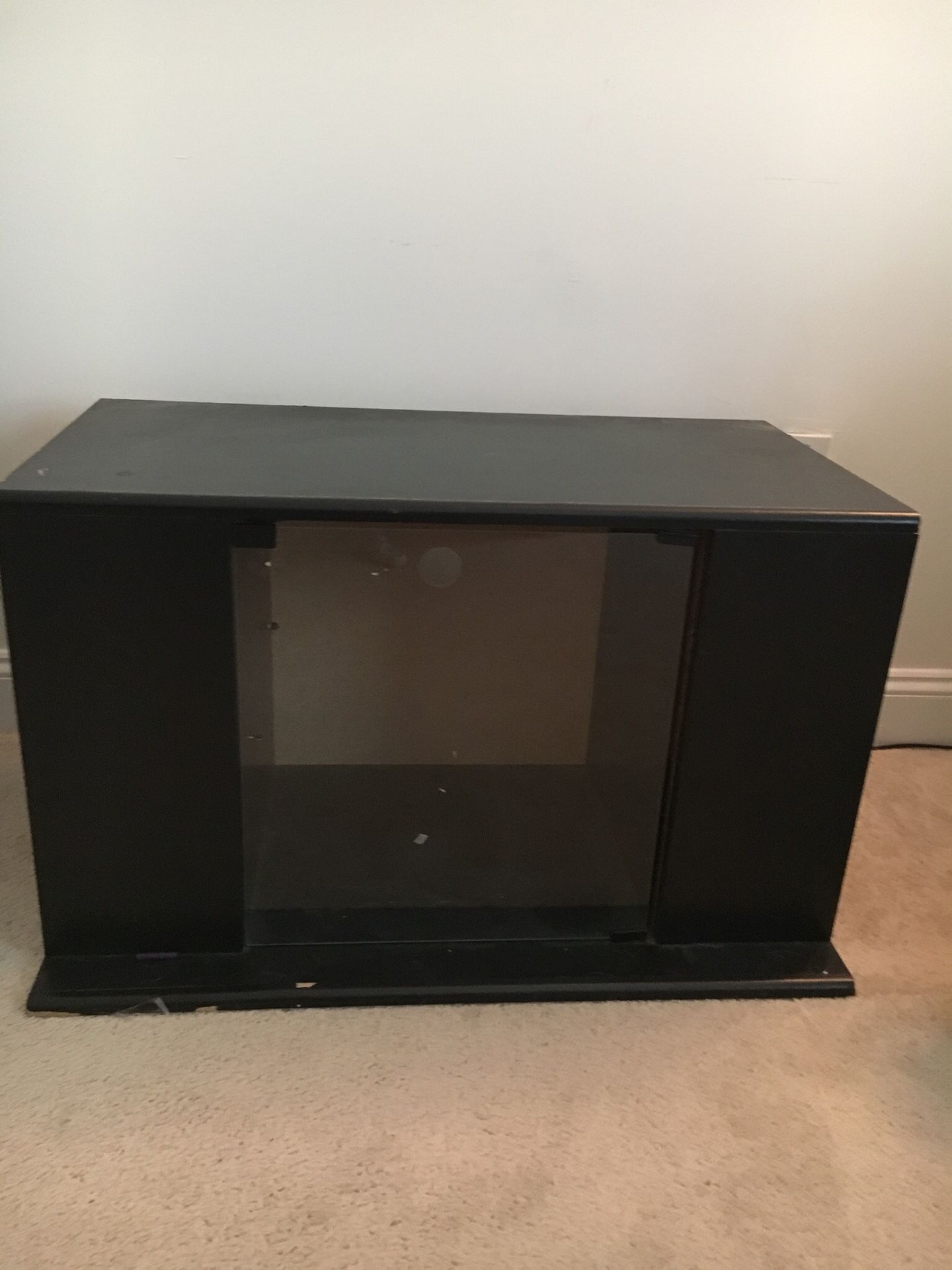 Black storage cabinet or entertainment center