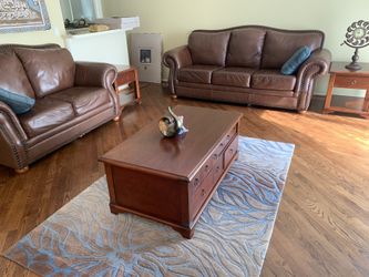 Ashley leather living set