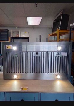New Brano Voice Control 36" 900 CFM Convertible Insert Range Hood in Stainless Steel w/LED Light
