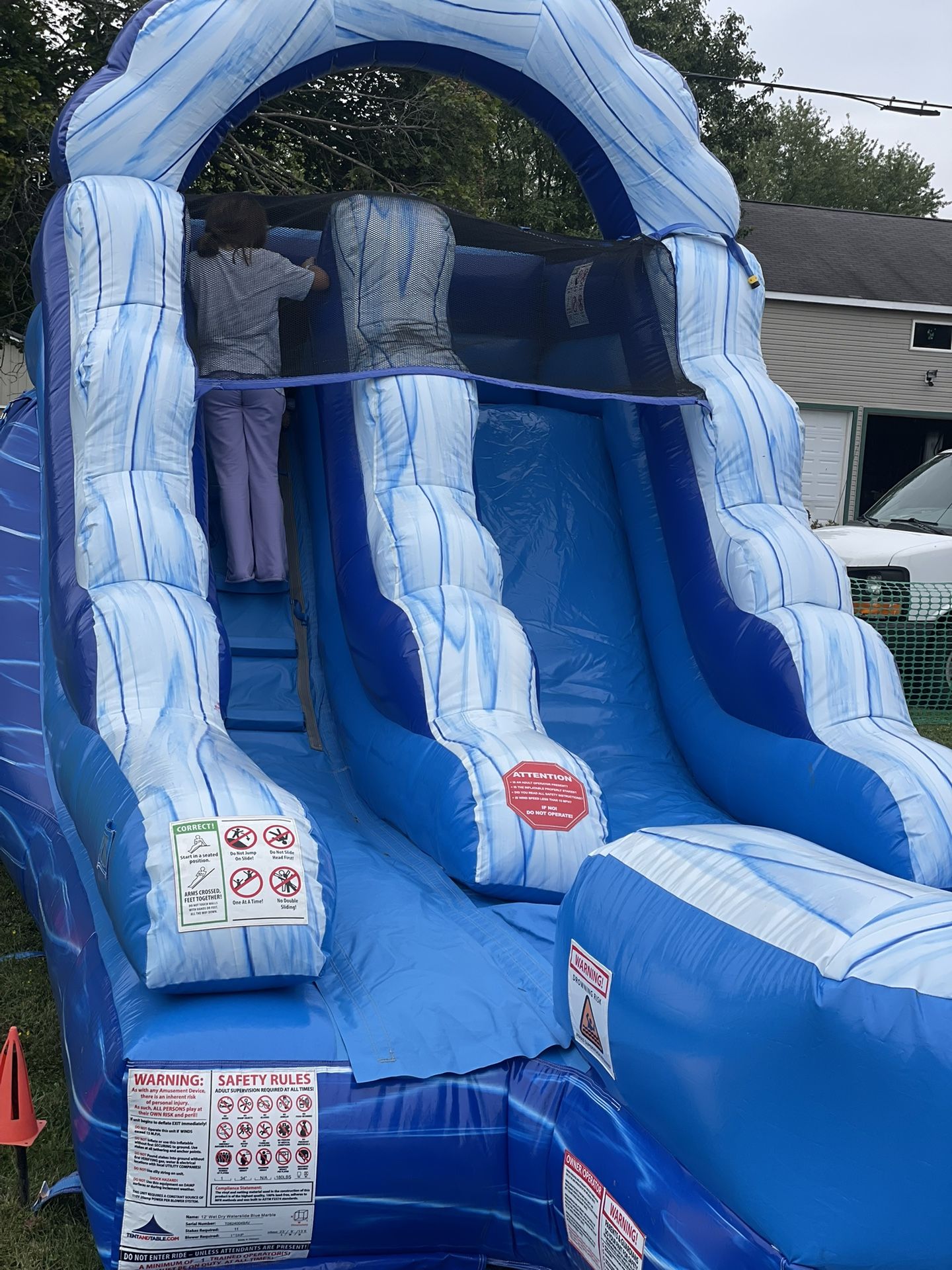 Tent And Table Inflatable Water Slide