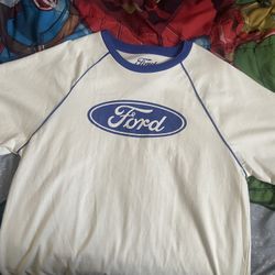 Off-white And Blue Oversized Shirt