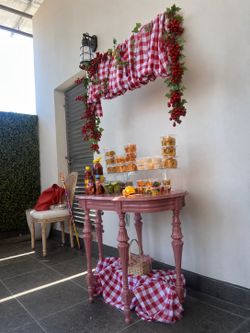 Pink Wooden Table
