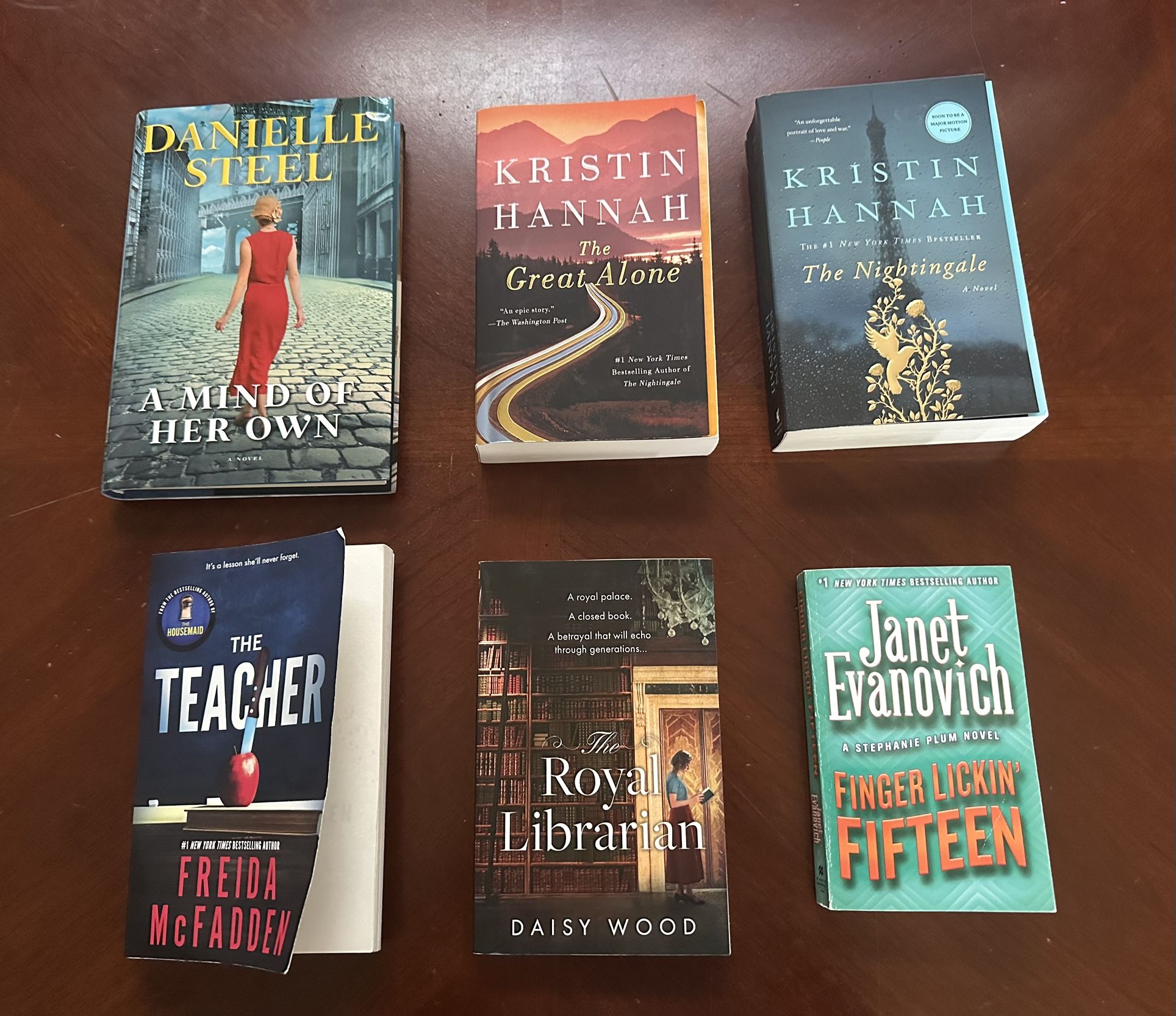 📚Selling as a LOT.  Top left is hard back. The rest are paperback.  See photo of book backs for retail pricing.  PU near Kennewick Walmart 