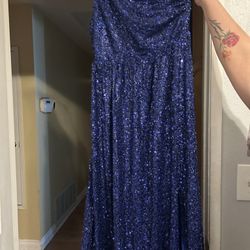 Shein Blue Sequin Dress 