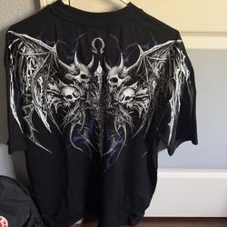 Breathedivinity Gargoyle Oversized T-Shirt Hollow Purple Sz M