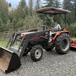 Case 245 Tractor w/ Loader Bucket 4x4 Diesel 5ft Brush Cutter Canopy