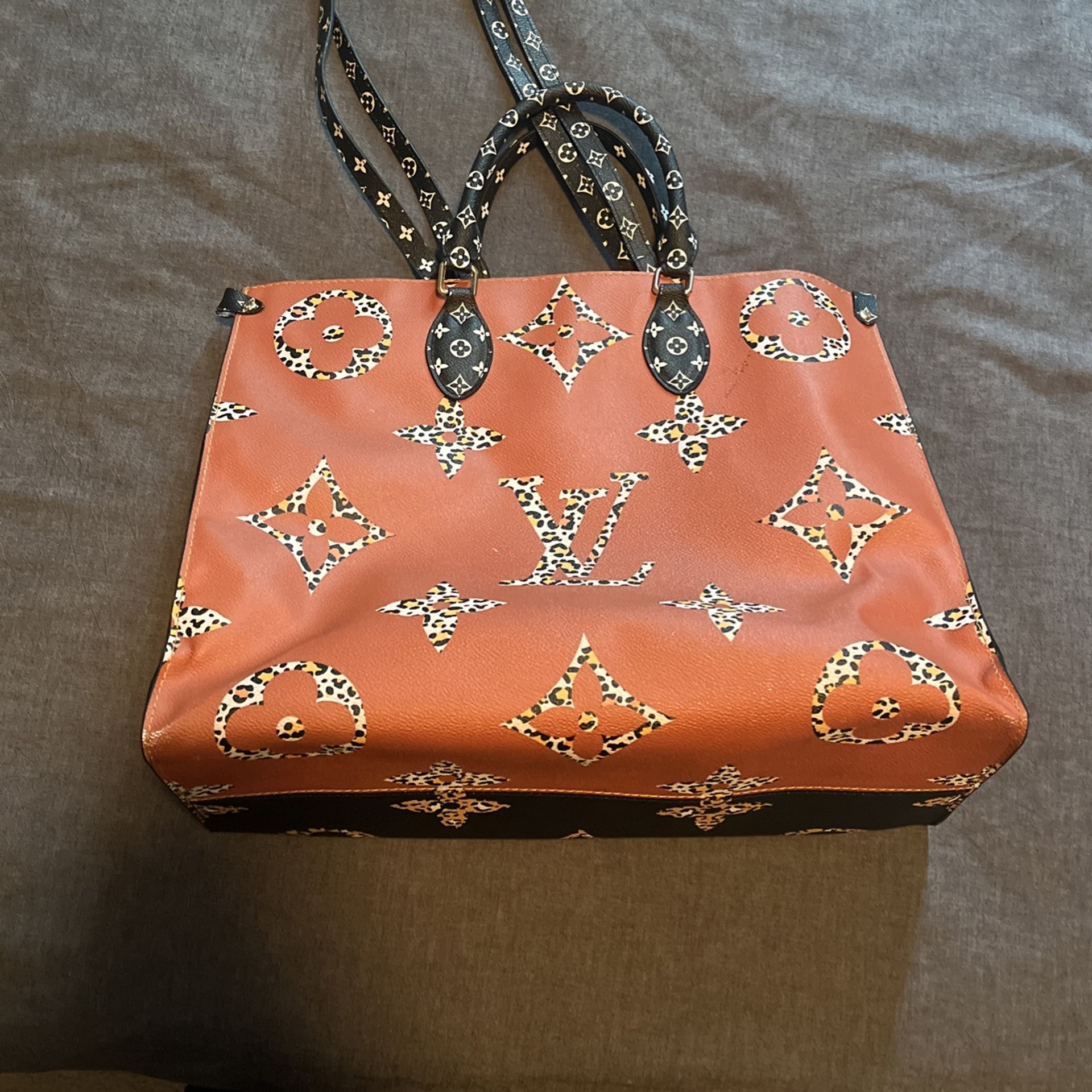 Louis Vuitton Black Canvas Jungle Onthego Tote Bag