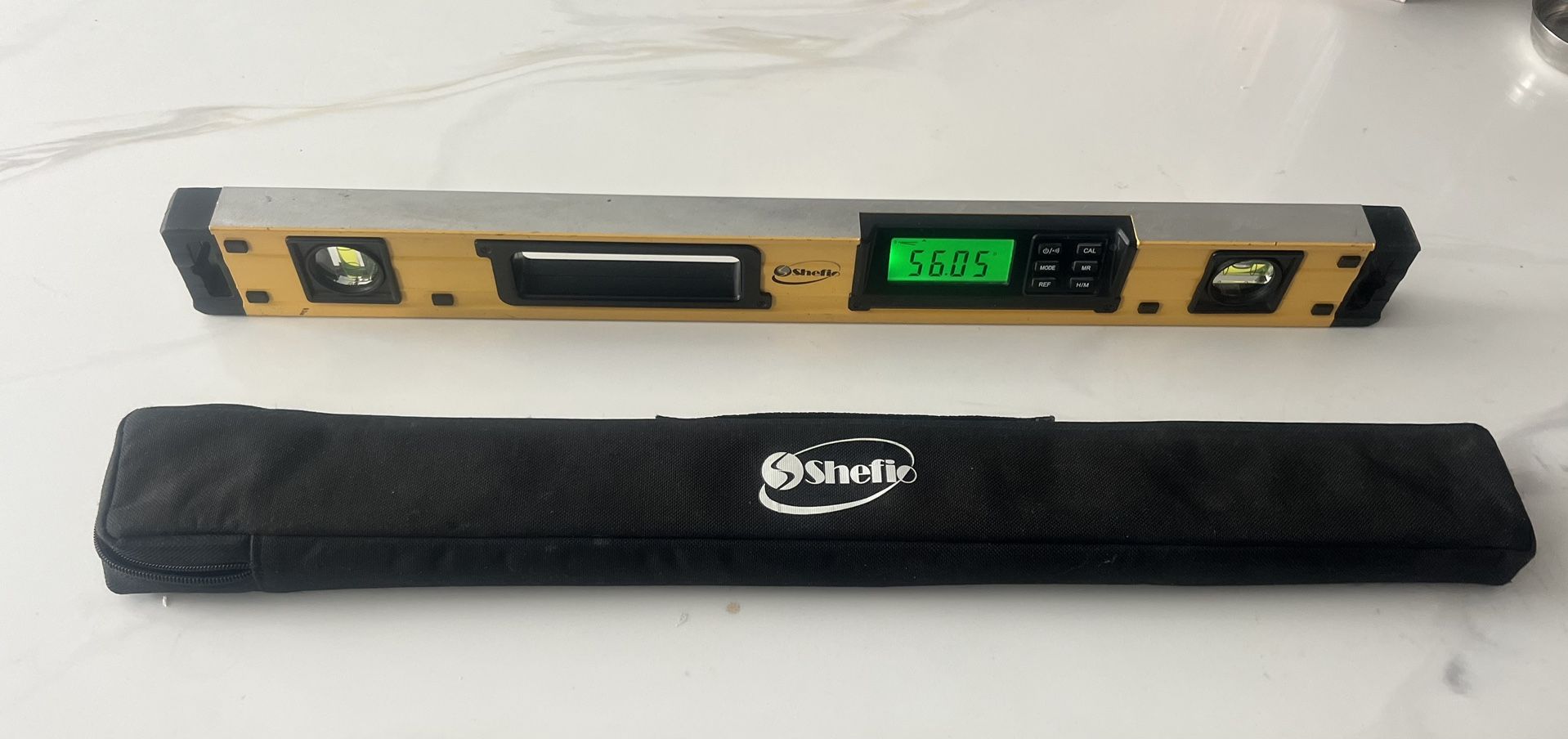 Shefio Digital Smart Level Tool - 18 Inch Magnetic Torpedo Level and Protractor - Master Precision - IP54 Dustproof and Waterproof - Includes: 2 AAA B