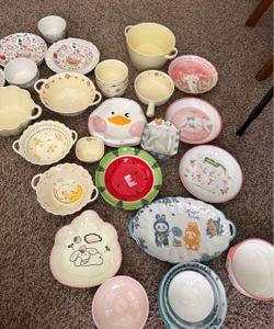 different cute plates