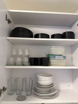 Mixed Kitchen Dinnerware and Glassware Set