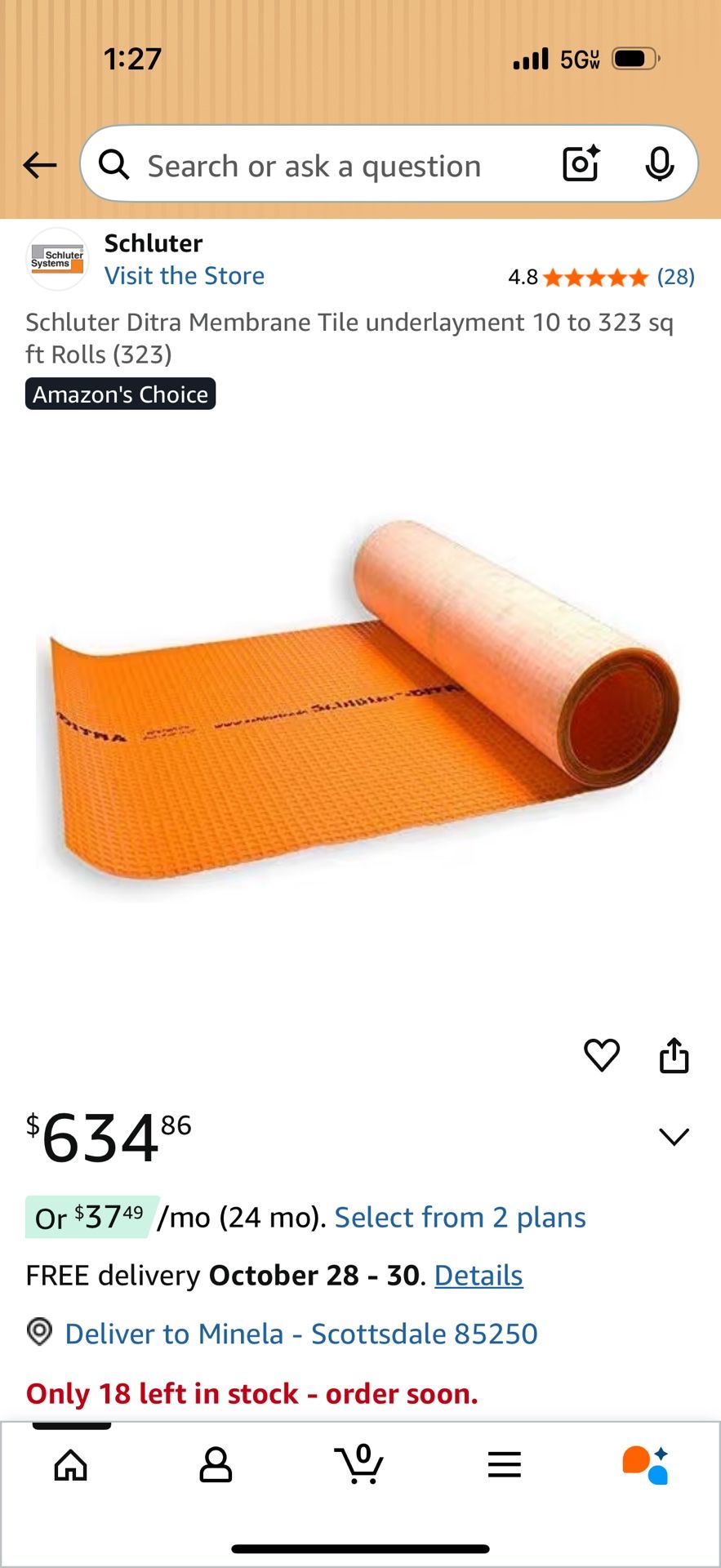 Schluter Ditra Tile Underlayment 10 To323 Sf Roll