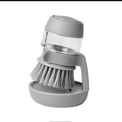  Cepillo dispensador de jabón para plato de palma con soporte de almacenamiento, base de drenaje, limpiador de utensilios de cocina fácil de limpiar |