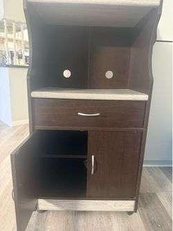 Microwave cart organizer