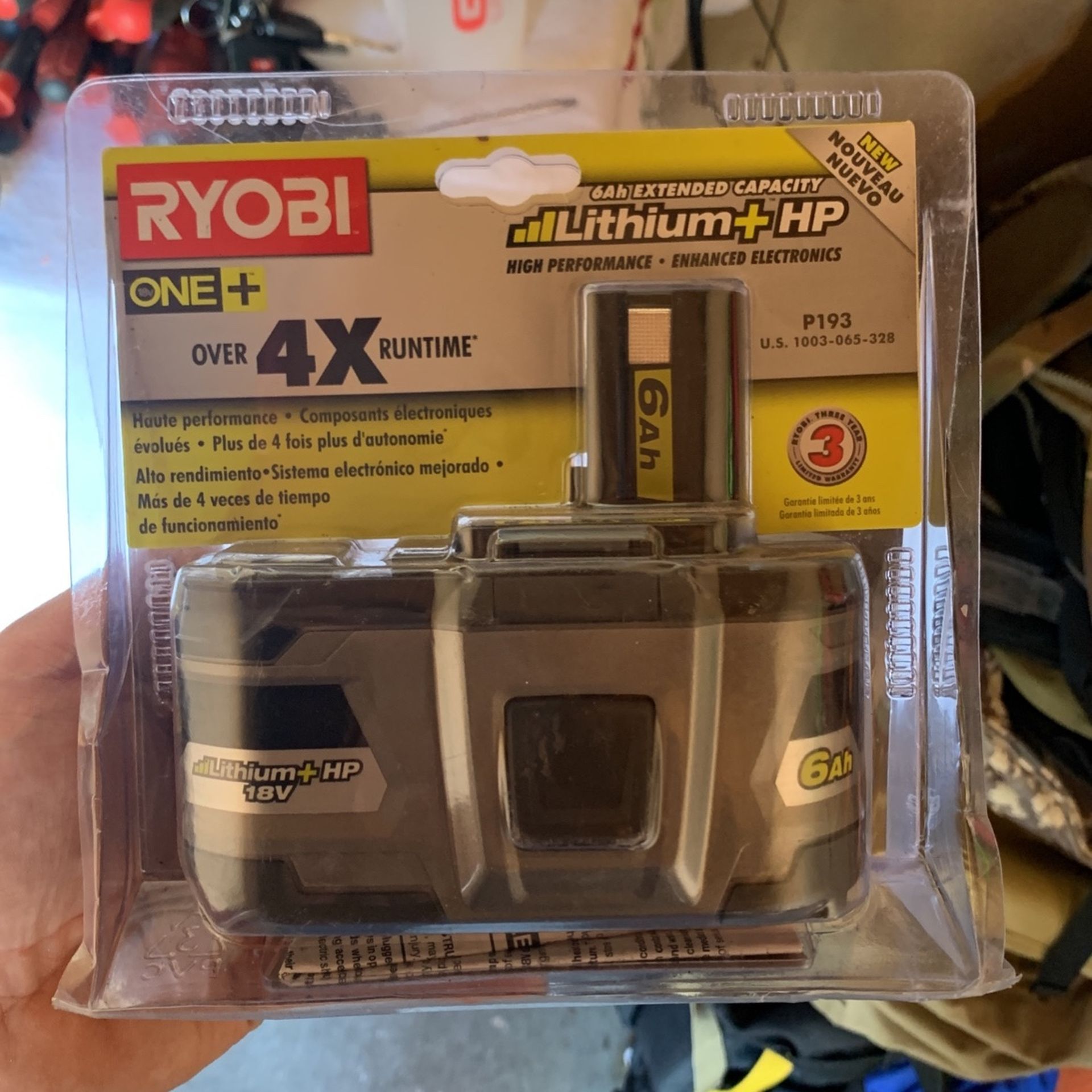 RYOBI 18-Volt ONE+ Lithium-Ion Ah LITHIUM+ HP High Capacity Battery