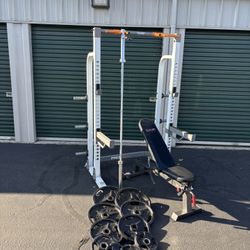 Half Power Rack Weight Bench Weights Bar 