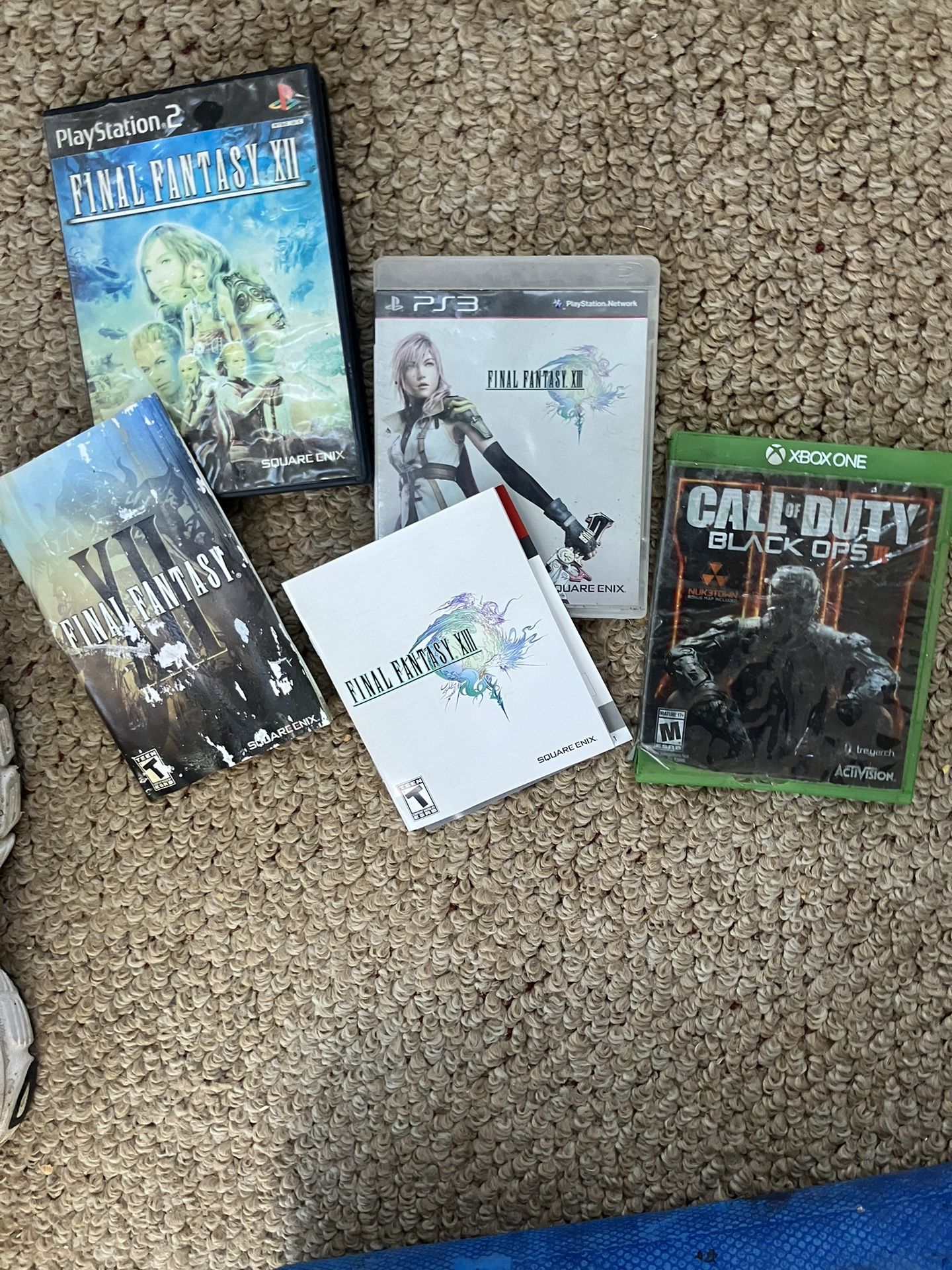 3 Games For Smokin Price! Final Fantasy 7 W/Origjnal Manuals (PS2&3) & Call Of Duty: Black Ops