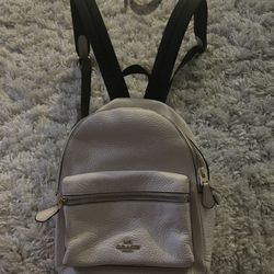 Auth Coach Leather Backpack