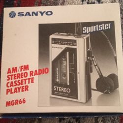 Rare Sanyo Sportster Cassette Player Mgr66