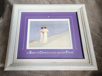 A Sister In Christ From Northwestern Products. Hardwood Whitewashed Frame