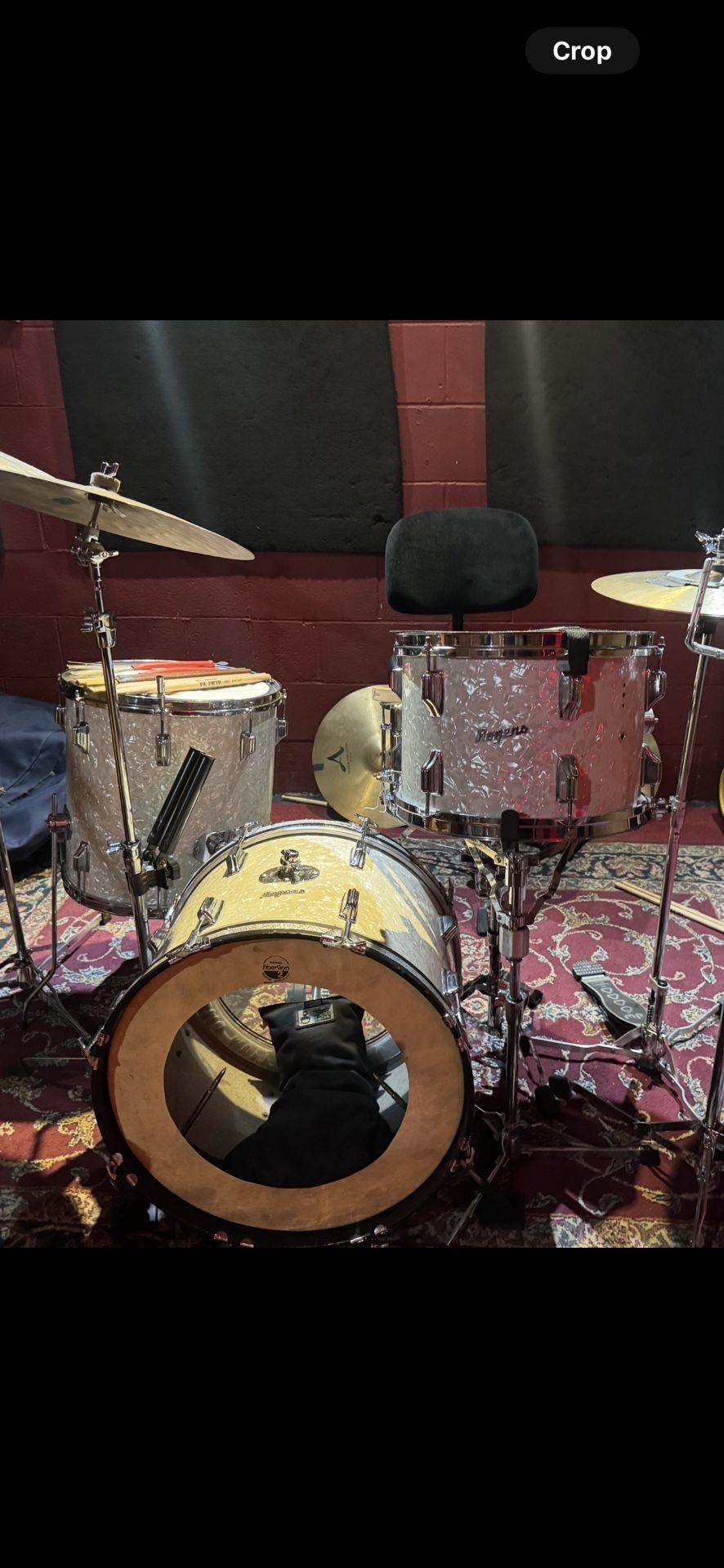 Rogers1960s Holiday Drum Set White Marine Pearl