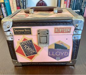 Vintage Miniature Travel Trunk