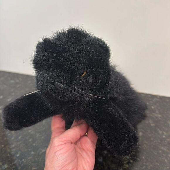 TY VINTAGE 1997 CLASSIC LICORICE BLACK CAT STUFFED ANIMAL PLUSH TOY
