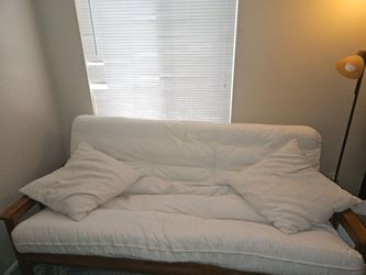 Futon with full size mattress