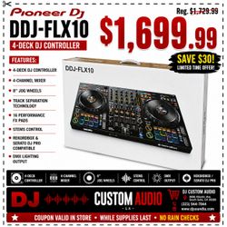 Pioneer DJ Rekordbox Serato 4 Channel Controller CDJ Size Decks FLX10 DDJ-FLX10 🚨 Payment Options Available 🚨 No Credit Needed 🚨