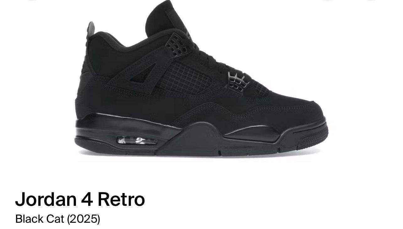 Jordan 4 Black Cat 2025