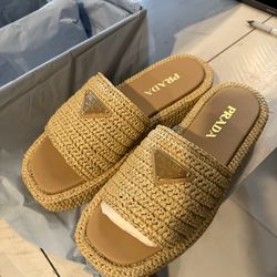 Prada Woven Slides