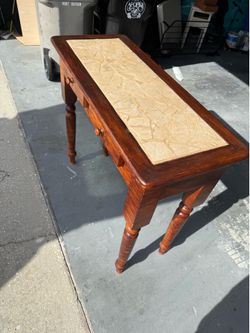 Wood & Stone Front Entry Table