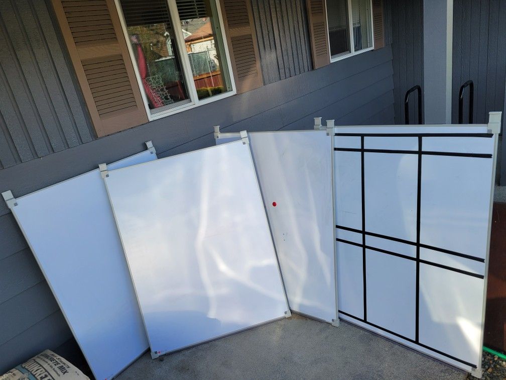 Whiteboards, 3x4ft, Magnetic With Rail System