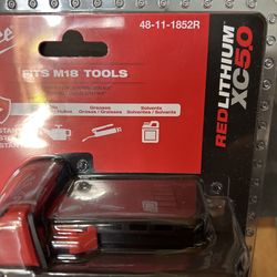 $150$.NEW M18 18-Volt Lithium-Ion XC Extended Capacity 5.0 Ah Battery Pack (2-Pack