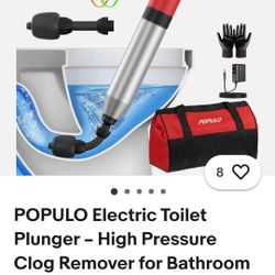 Populo Cordless Ppta-8 Cordless Toilet And Sink Plunger 