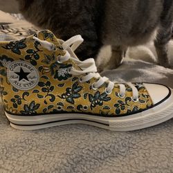 Mustard Print Converse (W 9)