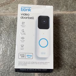 blink Video Doorbell, New  an opened