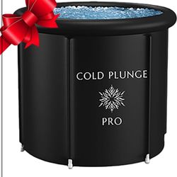 Brand New In The Box- Ice Bath Tub with Cover, Portable Cold Plunge Tub for Athletes Recovery (XL Size) Multi-Layered, Ice Pod Cold Plunge Pool, Black