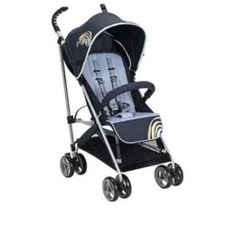 Fold Compact Stroller, Folds with one Hand and Stands on its own, Rainbow NEW IN A BOX WITH WARRANTY TAG.
Material: Metal