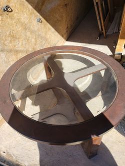 Glass Top Round Coffee Table