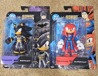 Sonic the Hedgehog x DC Shadow Batman & Knuckles Superman
