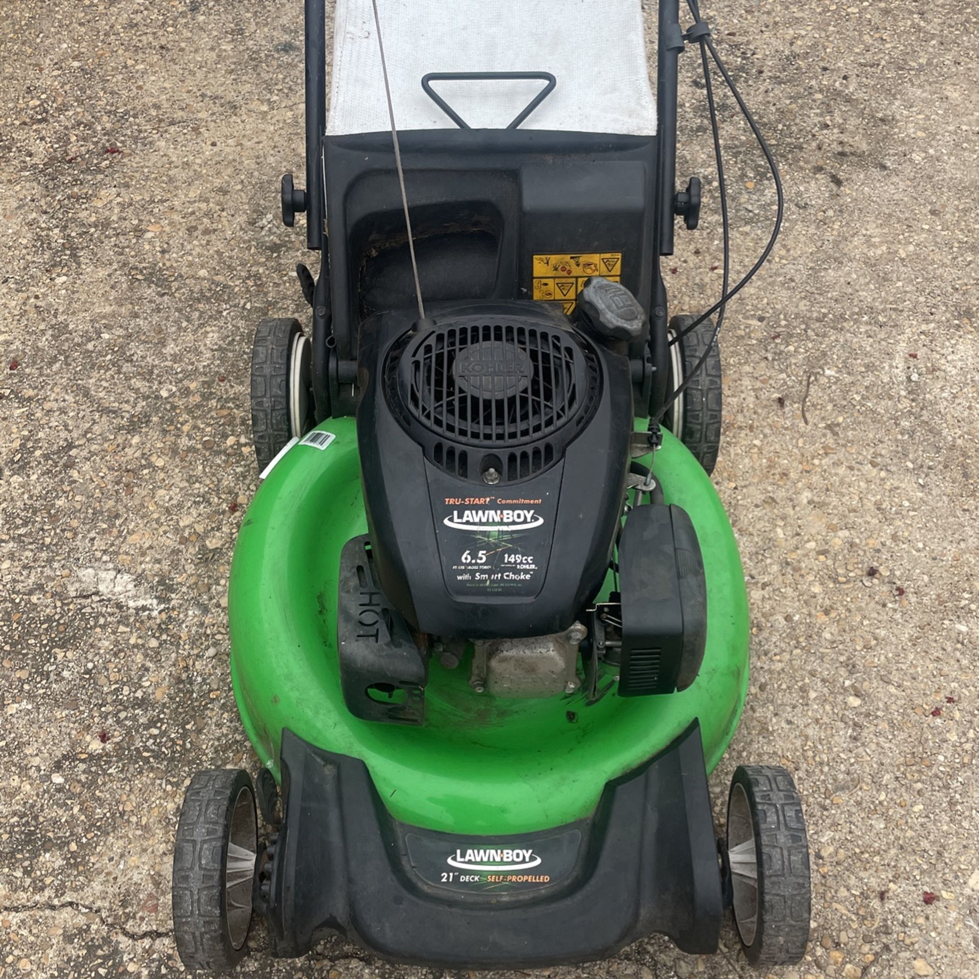 Lawn Boy 6.5 Self Propelled Kohler Engine Starts First Pull With