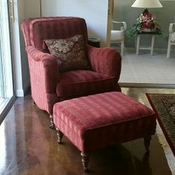 ROYAL VELVET ARMCHAIR w/ottoman - 2 pcs